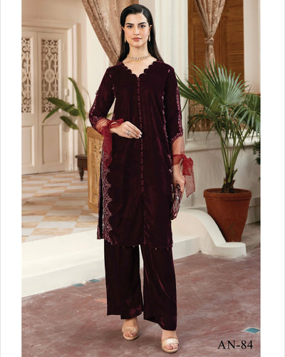 AIN | Embroidered Velvet Ready To Wear | AN-84