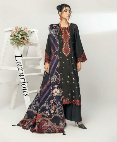 SIMRANS ‘Alpine Winter Luxe’ | Embroidered Alpine Readymade | SM740