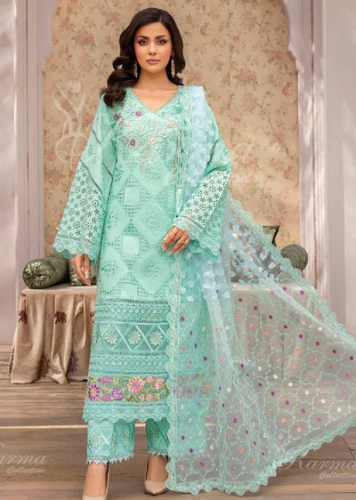 KARMA Collection | Embroidered Cotton Readymade | KMA-1368 (Light Blue)