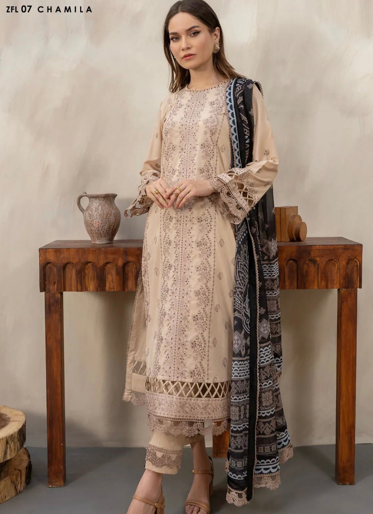 ZARIF ‘Festive Lawn’ | Embroidered Lawn Readymade | ZFL07