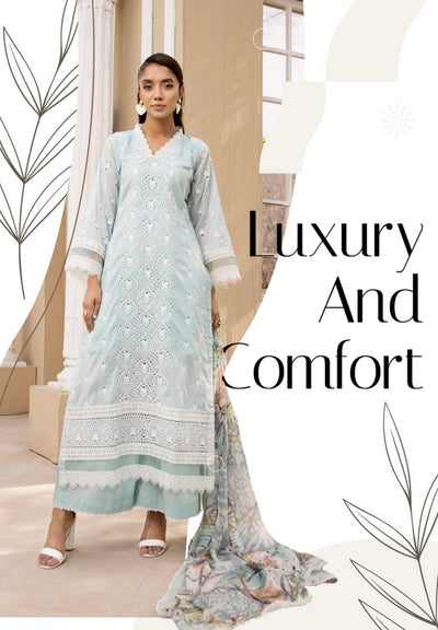 SIMRANS ‘Lawnkari’ | Embroidered Chikankari Readymade | SM597