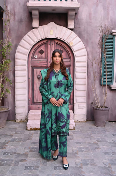 KHADIJAH’S Vol 1 | Embroidered Linen 3pc Readymade | KJ149