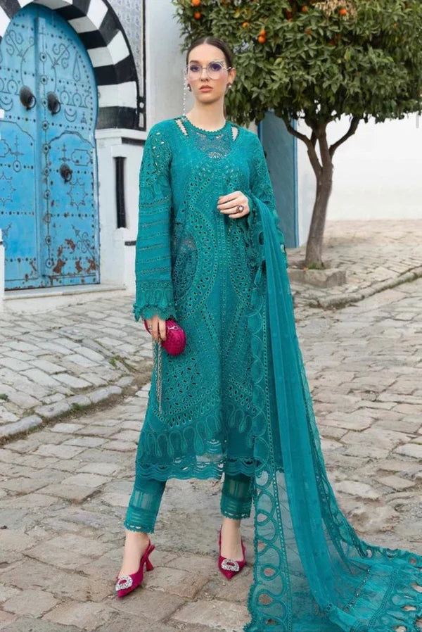 Maria B Inspired | Embroidered Cotton Readymade  | HT304 (Teal)