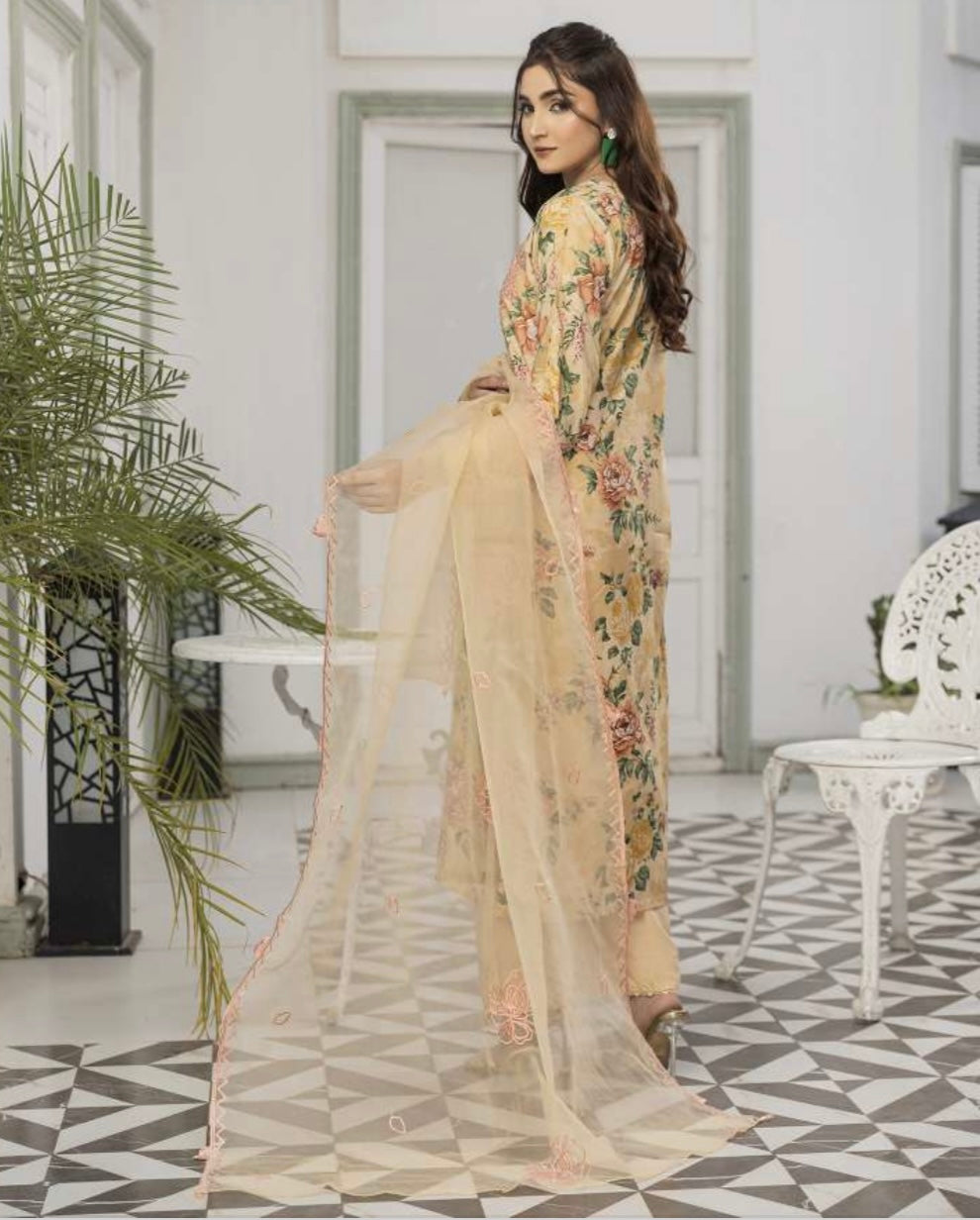 SIMRANS ‘Bahaar Vol 2’ | Embroidered Linen Readymade | SM755