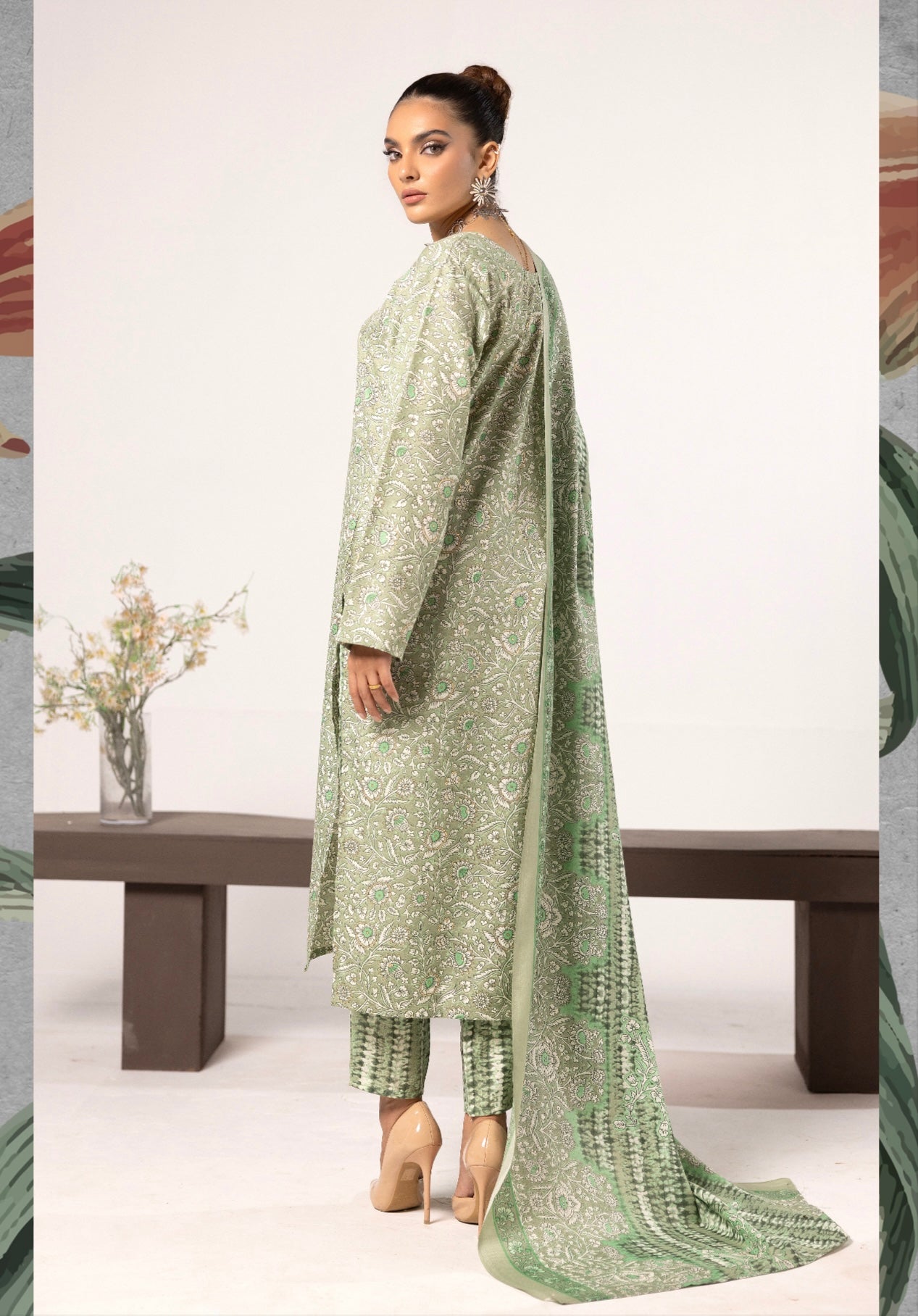 SIMRANS ‘Sana’ | Linen Prints Readymade | SM676