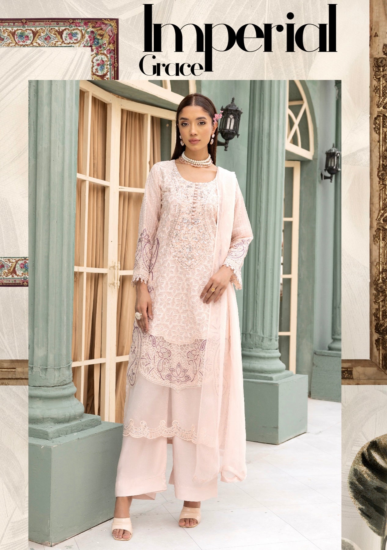 SIMRANS ‘Khoobsurat’ | Embroidered Linenkari Readymade | SM692