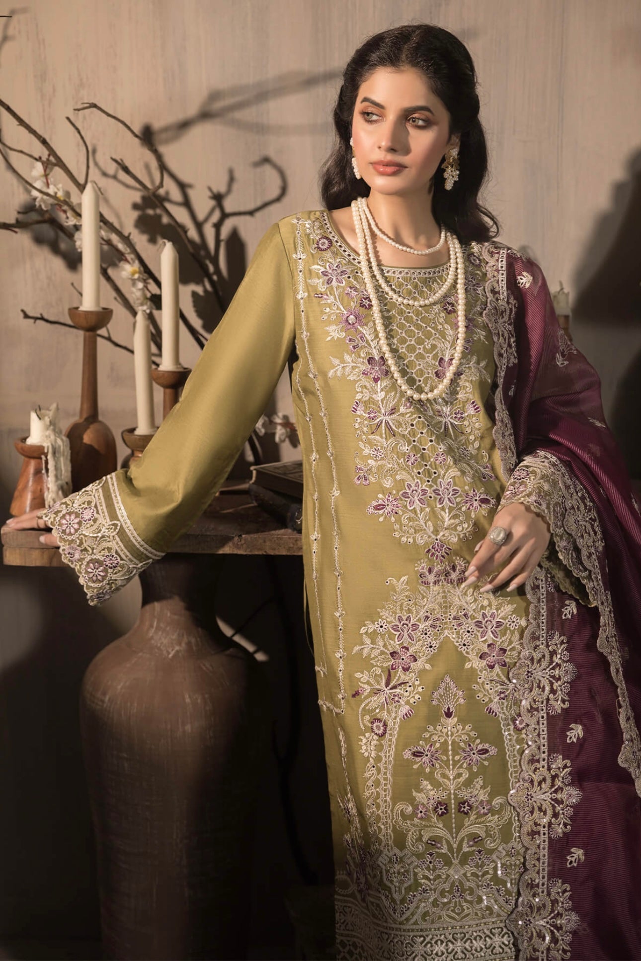 IMROZIA ‘Sehar’ | Embroidered Viscose Readymade | IP-75