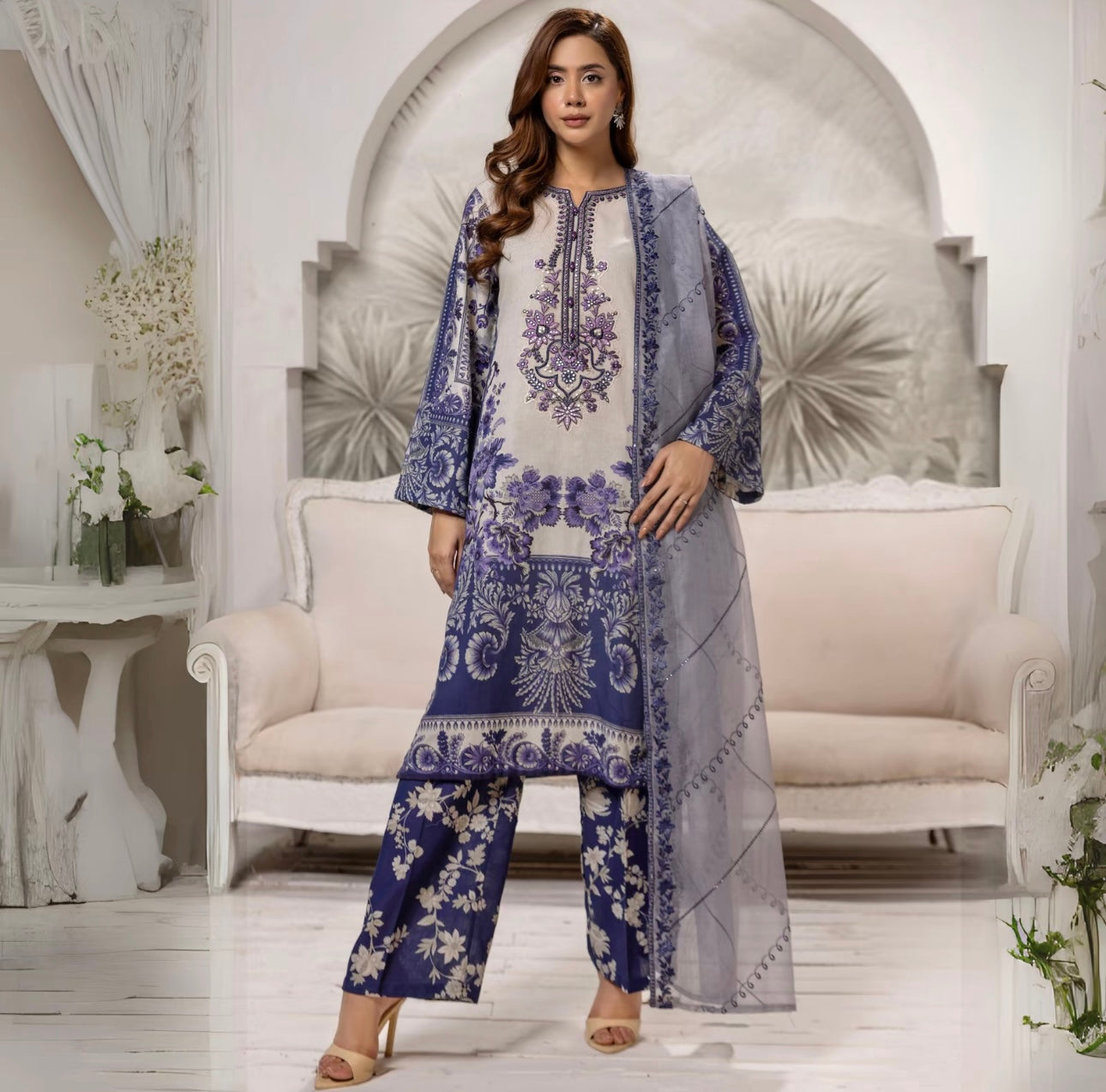 SIMRANS ‘Fiesta’ | Embroidered Khaddar Readymade | SM710