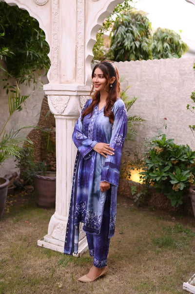 KHADIJAH’S Vol 1 | Embroidered Linen 3pc Readymade | KJ145