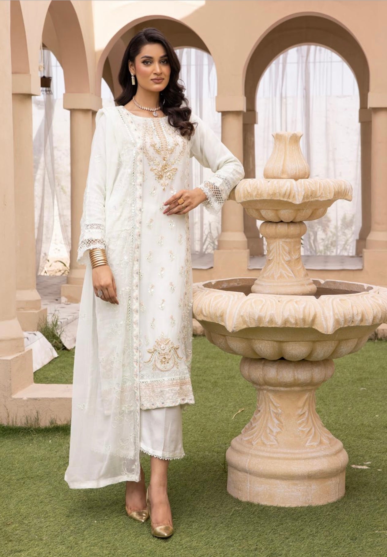 SIMRANS ‘Agha Noor Inspired’ | Embroidered Chiffon Readymade | SM629