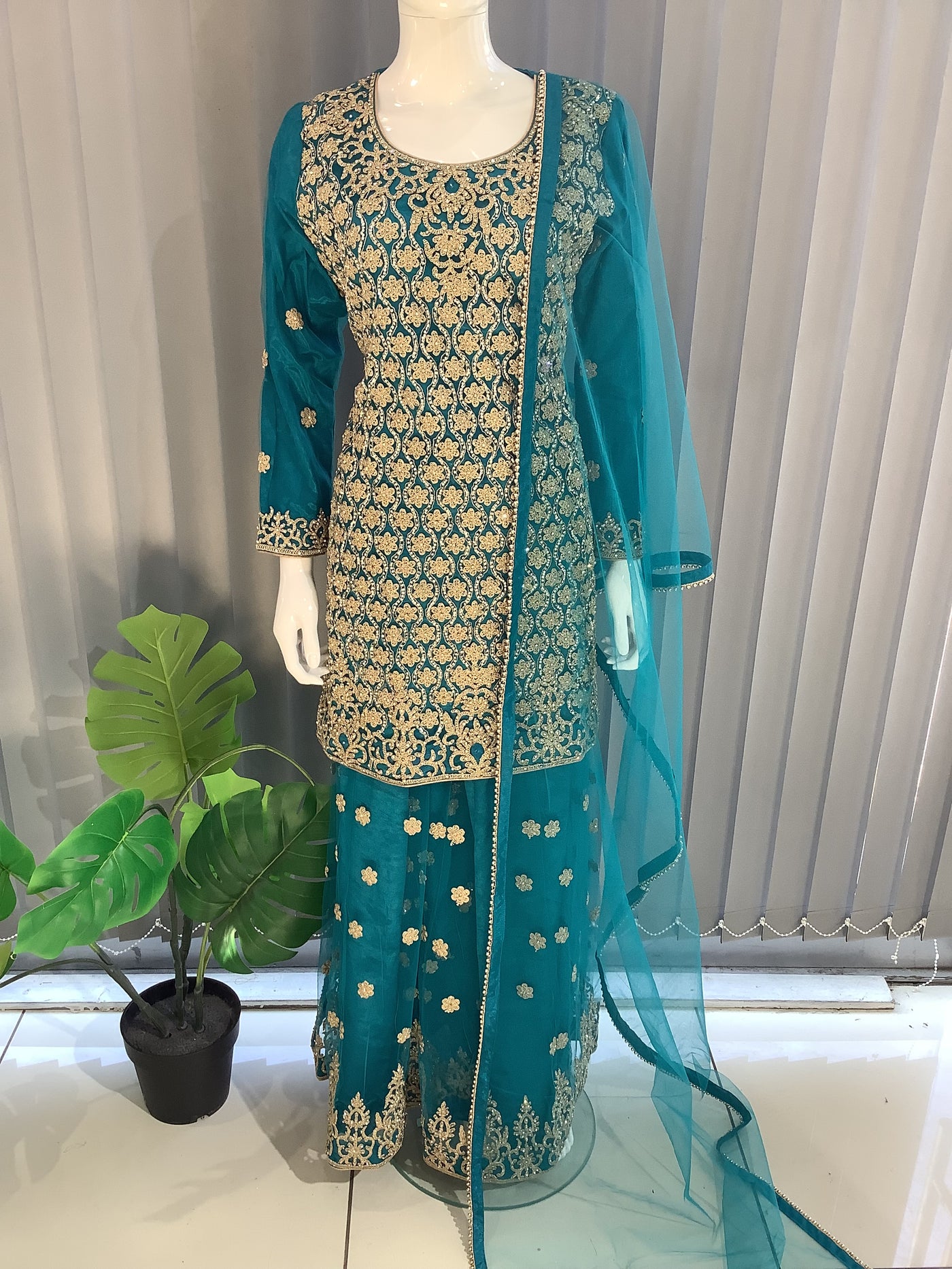 ASHA | Embroidered Net Mother & Daughter Ready To Wear | AS72