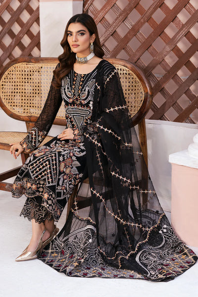 RAMSHA ‘Arzoo’ | Embroidered Chiffon Readymade | U107