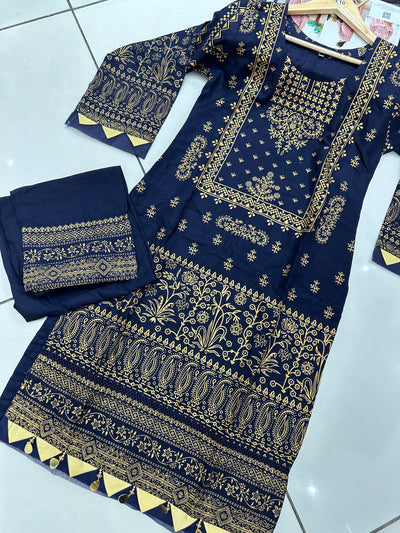 S Creations | Linen Printed Readymade | SC088