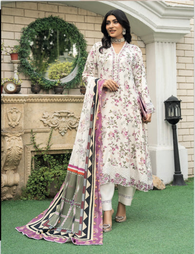 MUNIRA | Embroidered Linen Readymade | MEL01