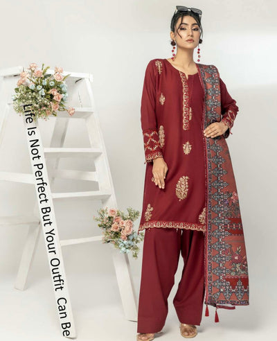 SIMRANS ‘Alpine Winter Luxe’ | Embroidered Alpine Readymade | SM739