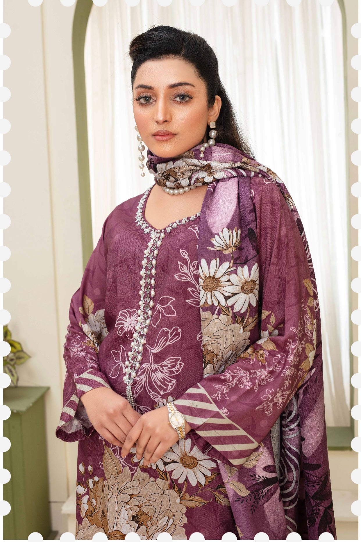 ASHYANA ‘Vol 21’ | Embroidered Handwork Linen 3pc Readymade  | ARD02