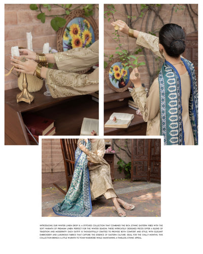 Casuallite ‘Wabasta’ | Luxury Embroidered Linen Readymade | HT238