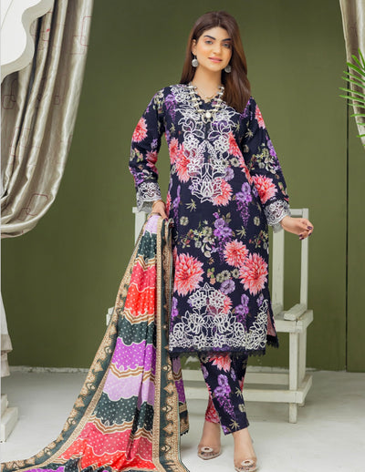 RANGZ ‘Gulaal’ | Embroidered Khaddar Readymade | RGZ033