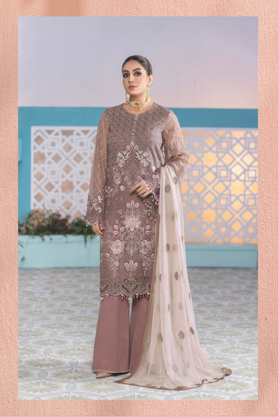 SIMRANS ‘Erica’ | Embroidered Chiffon Readymade | SM640