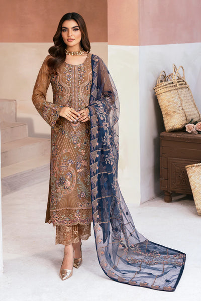 RAMSHA ‘Arzoo’ | Embroidered Chiffon Readymade | U110