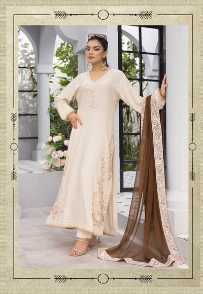 SIMRANS ‘Ethnic Lux’ | Embroidered Linen Readymade | SM694