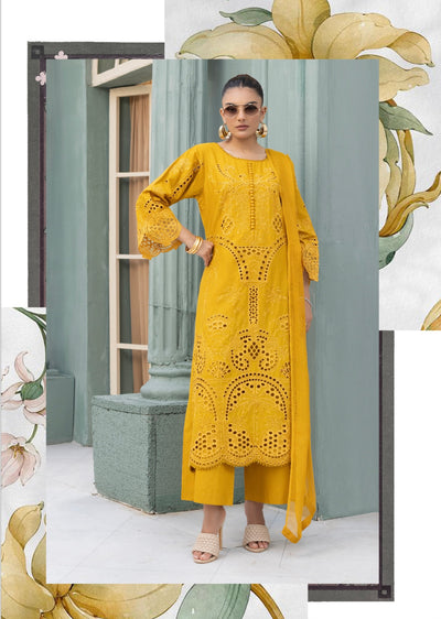 SIMRANS ‘Khoobsurat’ | Embroidered Linenkari Readymade | SM687