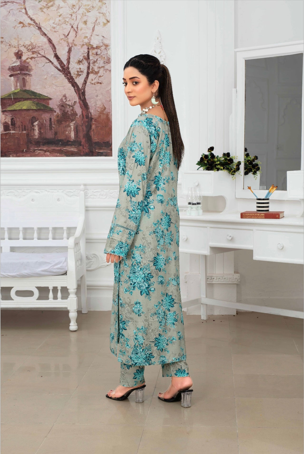 ASHYANA Vol 15 | Embroidered Linen 2pc Readymade | ARW04