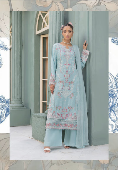 SIMRANS ‘Aisha MB’ | Embroidered Linenkari Readymade | SM699