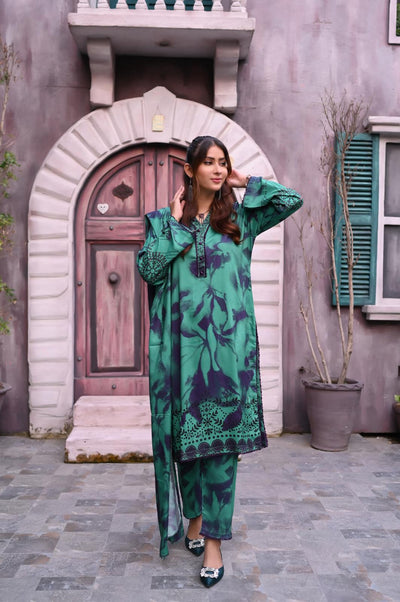 KHADIJAH’S Vol 1 | Embroidered Linen 3pc Readymade | KJ149