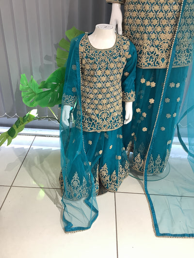 ASHA | Embroidered Net Mother & Daughter Ready To Wear | AS72