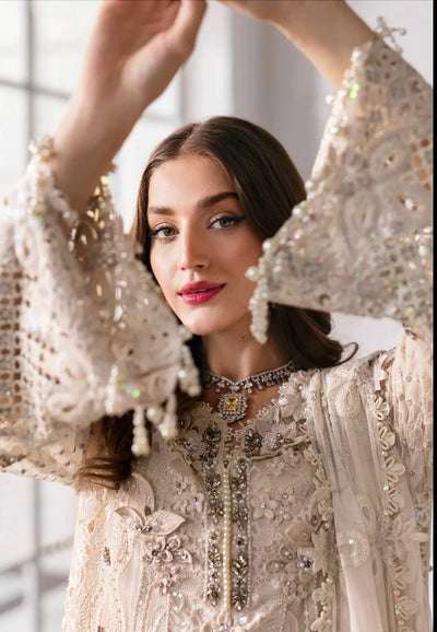 ALLY's Maria B Inspired | Embroidered Chiffon Pakistani Suit Readymade Womenswear Formal Traditional | AL510