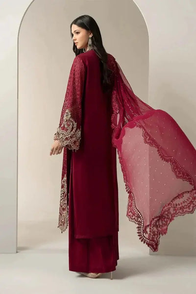 ALLY's Maria B Inspired | Embroidered Chiffon Pakistani Suit Readymade Womenswear Formal Traditional | AL511