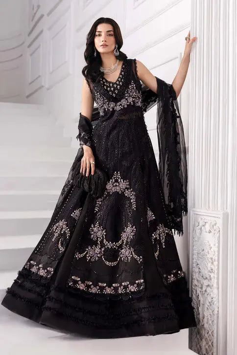 ALLY's Maria B Inspired | Embroidered Chiffon Pakistani Suit Readymade Womenswear Formal Traditional | AL512