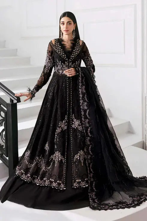 ALLY's Maria B Inspired | Embroidered Chiffon Pakistani Suit Readymade Womenswear Formal Traditional | AL512