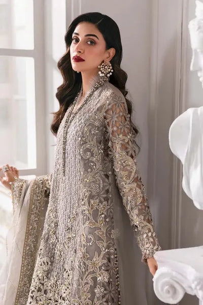 ALLY's Maria B Inspired | Embroidered Chiffon Pakistani Suit Readymade Womenswear Formal Traditional | AL513