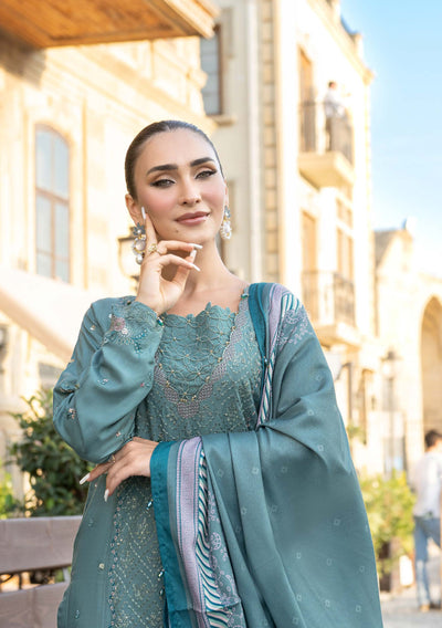 ALLY’s ‘Baku’ | Embroidered Linen Pakistani Mother & Daughter Readymade  | AL503