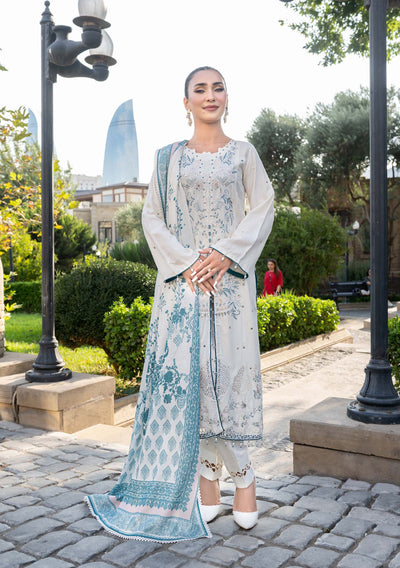 ALLY’s ‘Baku’ | Embroidered Linen Pakistani Mother & Daughter Readymade  | AL504