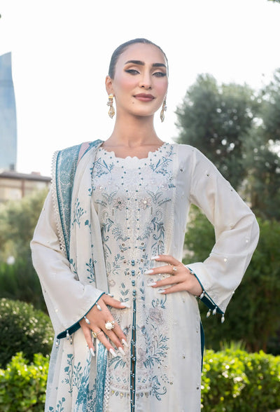 ALLY’s ‘Baku’ | Embroidered Linen Pakistani Mother & Daughter Readymade  | AL504