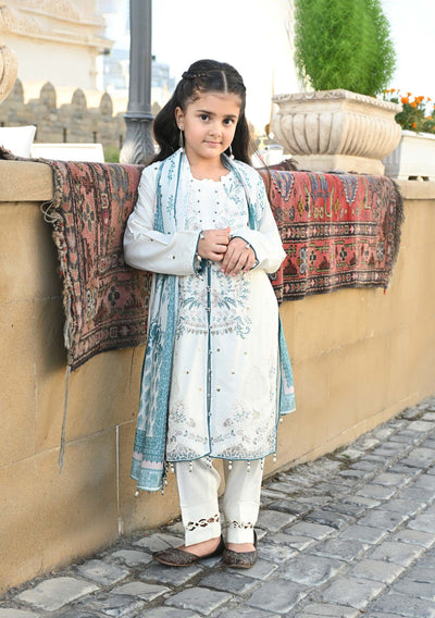 ALLY’s ‘Baku’ | Embroidered Linen Pakistani Mother & Daughter Readymade  | AL504