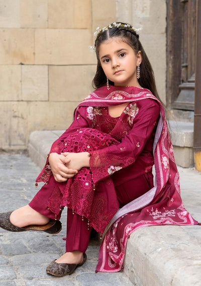 ALLY’s ‘Baku’ | Embroidered Linen Pakistani Mother & Daughter Readymade  | AL507