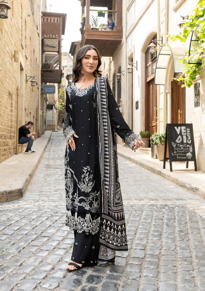 ALLY’s ‘Baku’ | Embroidered Linen Pakistani Mother & Daughter Readymade  | AL508