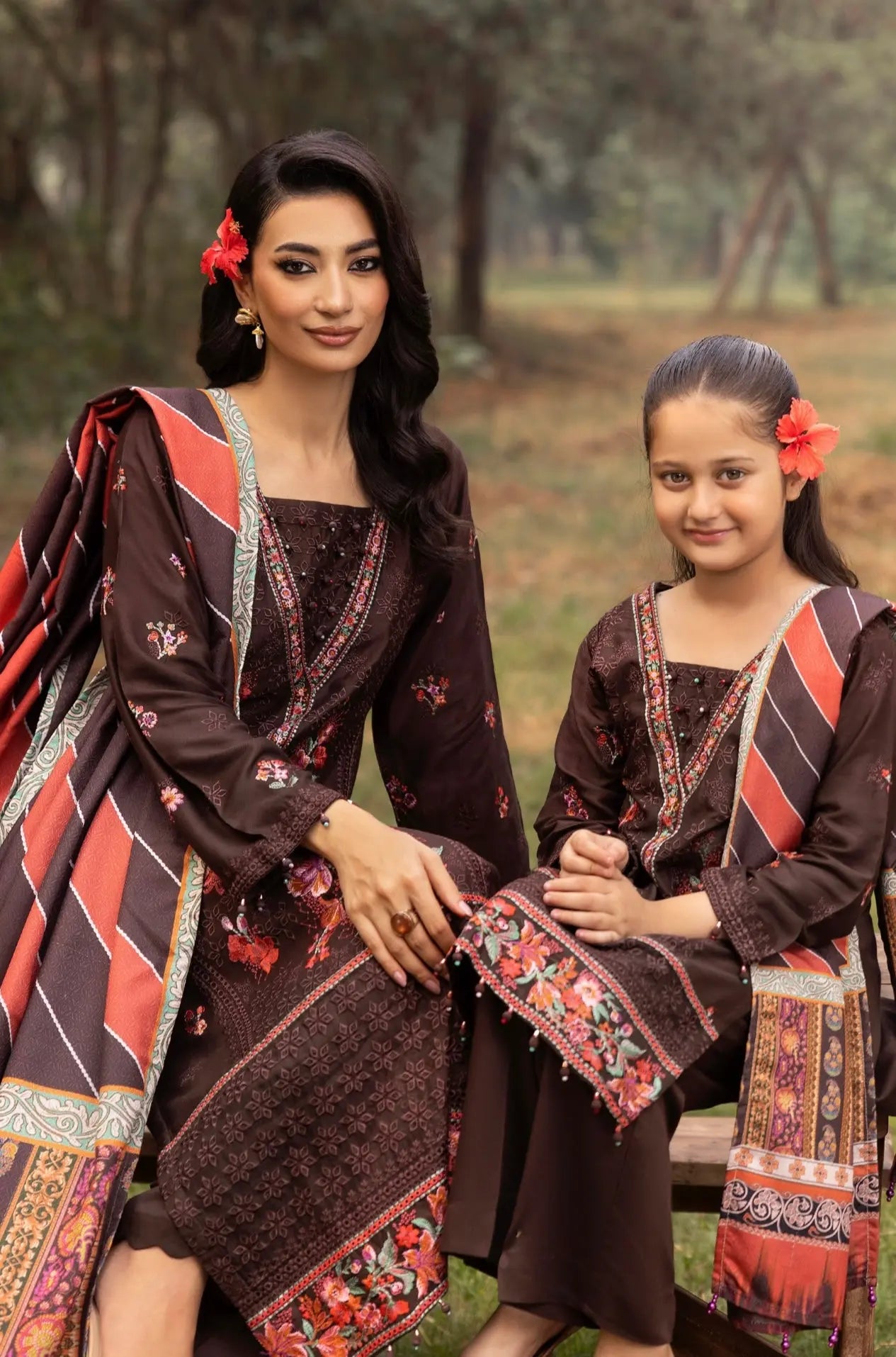 ALLY’s ‘Winter Edit’ Embroidered Kutail Mother & Daughter Readymade ...