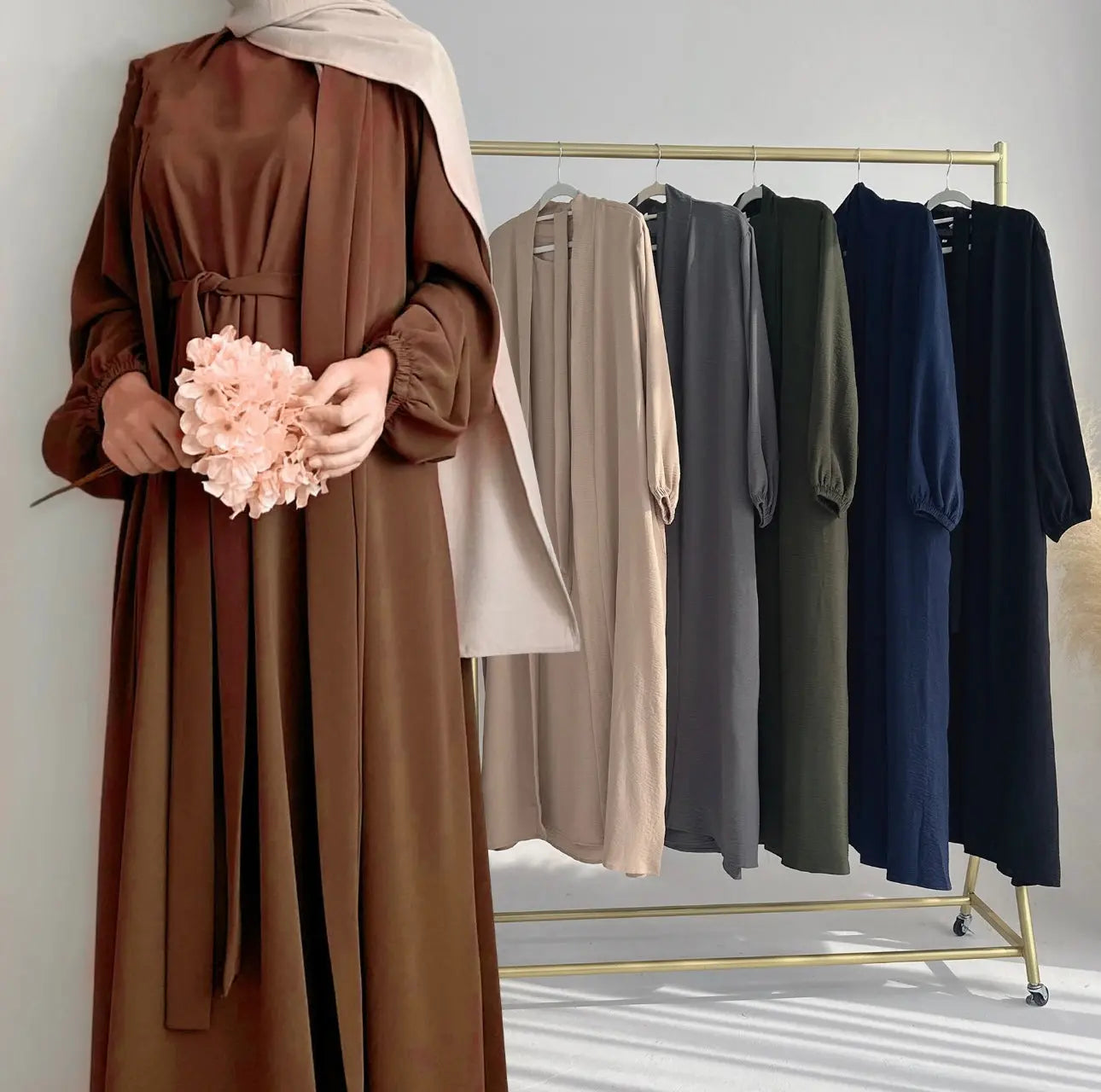 amira fashion dress abaya Abaya Amira mit Taschen Einheitsgröße – Schlicht & Knitterarm – Abaya Store