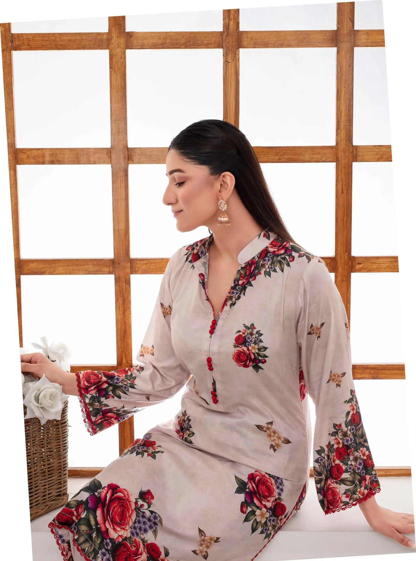 ASHYANA Vol 36 | Printed Linen Co ord 2pc Pakistani Readymade Womenswear  | ARQ04 Ashyana