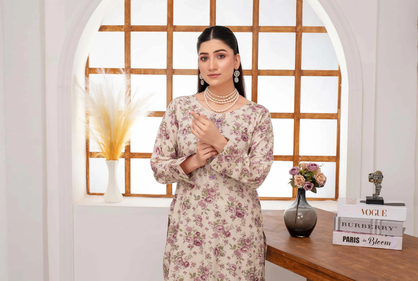 ASHYANA Vol 36 | Printed Linen Co ord 2pc Pakistani Readymade Womenswear  | ARQ05 Ashyana