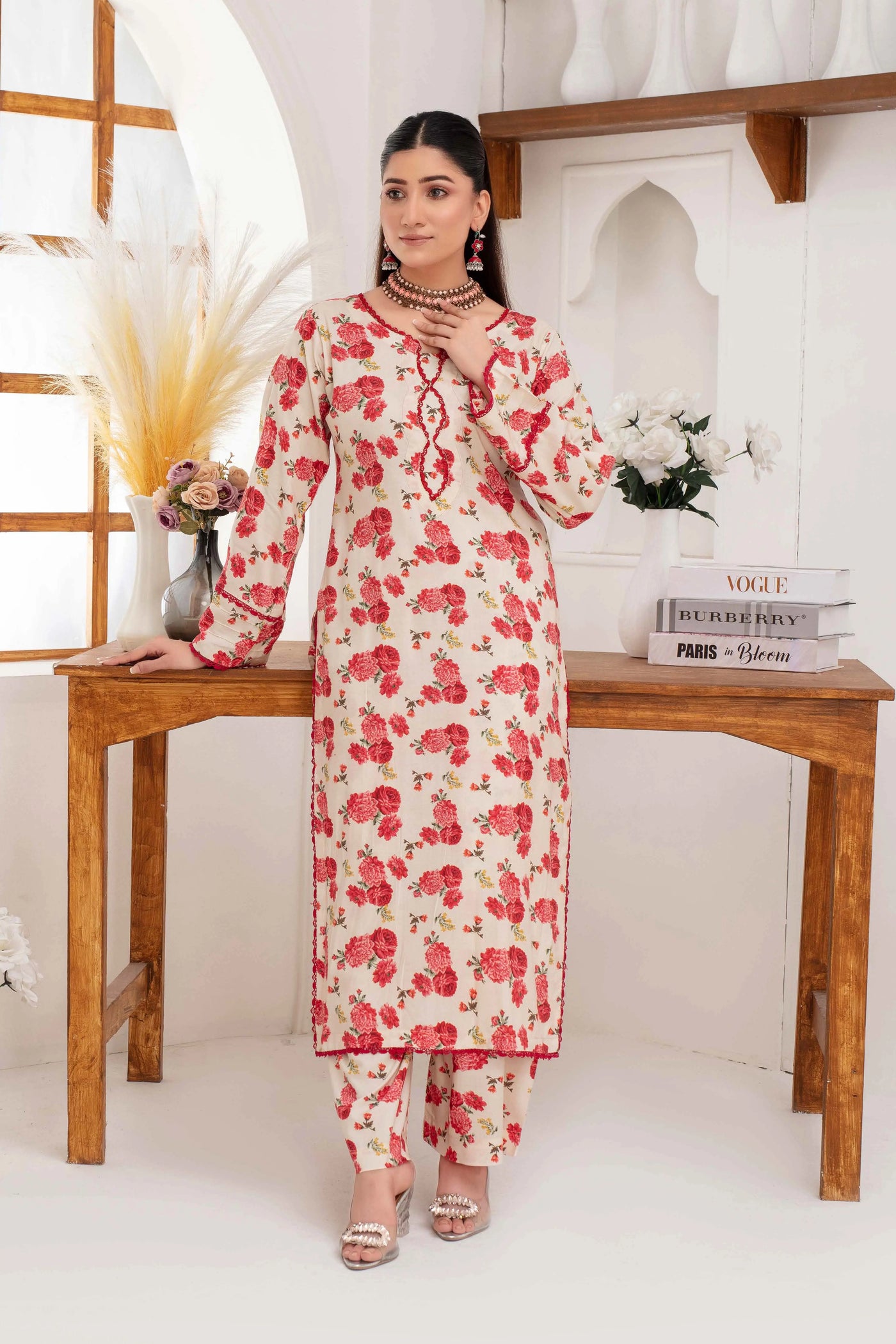 ASHYANA Vol 36 | Printed Linen Co ord 2pc Pakistani Readymade Womenswear  | ARQ06 Ashyana