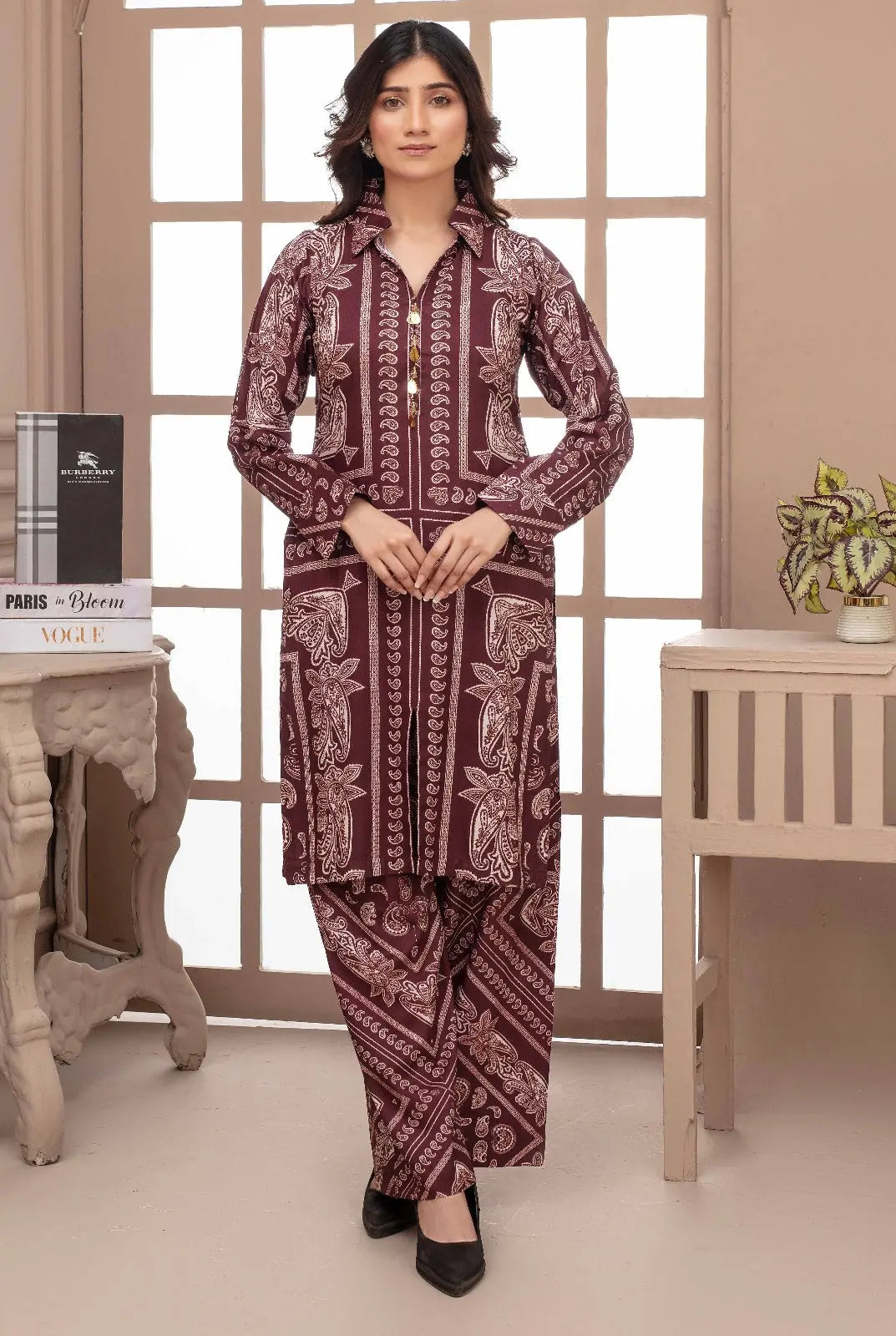 ASHYANA Vol 37 | Printed Linen Co ord 2pc Pakistani Readymade Womenswear  | ARR02 Ashyana