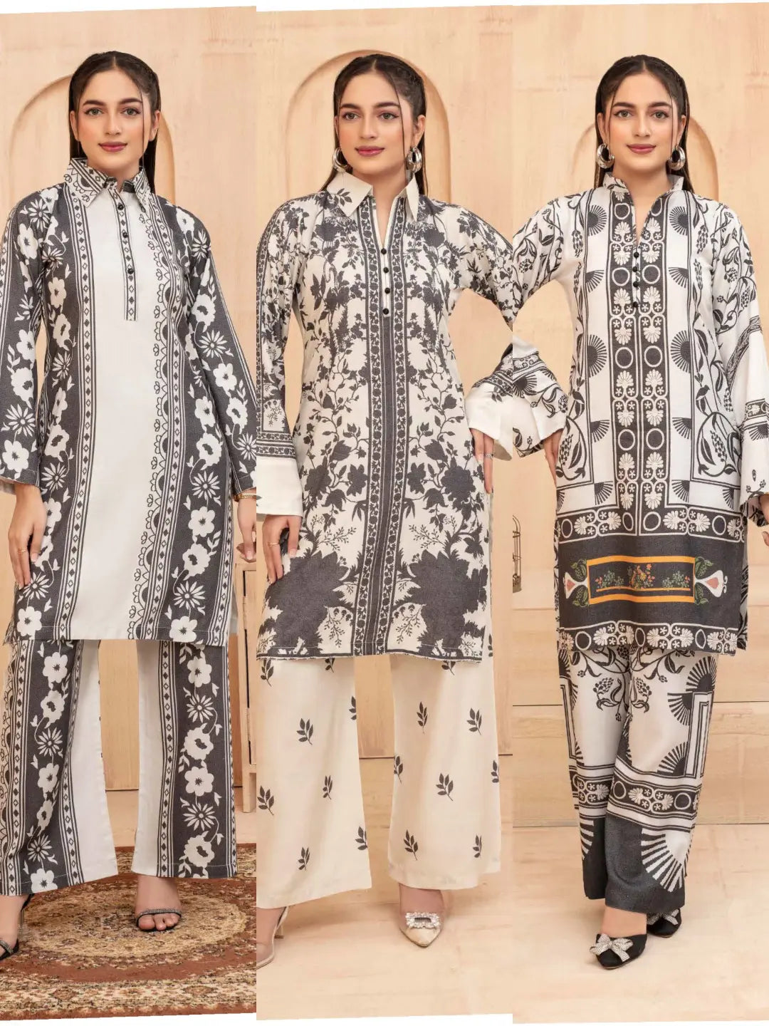 ASHYANA Vol 38 | Printed Dhanak Co ord 2pc Pakistani Readymade Womenswear  | ARS02 (3 Designs) Ashyana