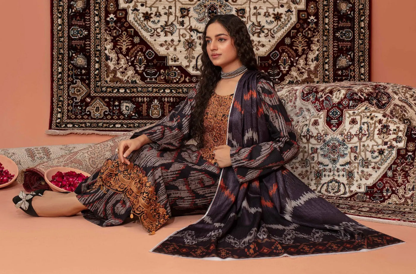 ASHYANA Vol 39 | Embroidered Dhanak 3pc Pakistani Readymade Womenswear  | ART01 (3 Designs)