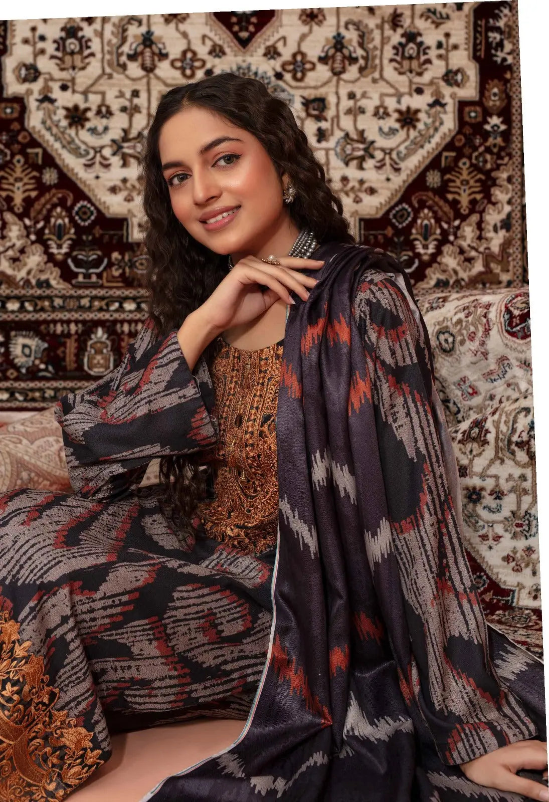 ASHYANA Vol 39 | Embroidered Dhanak 3pc Pakistani Readymade Womenswear  | ART01 (3 Designs) Ashyana